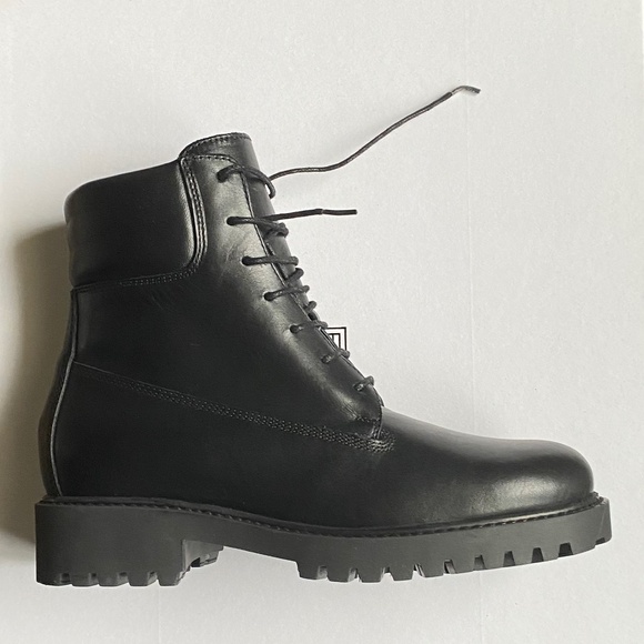 NWT TOTEME The Husky Leather Combat Boots - Sz IT 36(6) - Picture 5 of 16